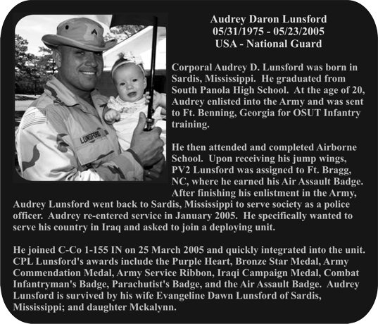 audrey-daron-lunsford-plaque-photo