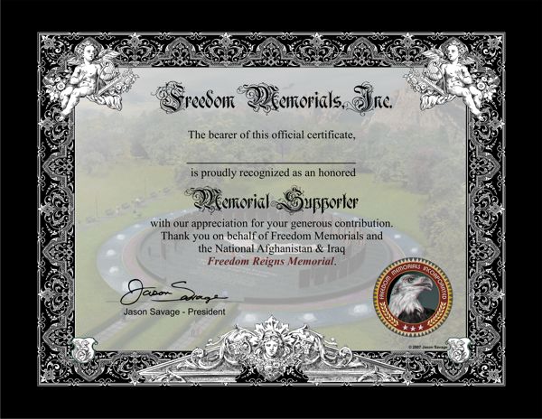 supporter-commemorative-certificate-photo-freedom-memorials