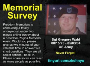 memorial survey link